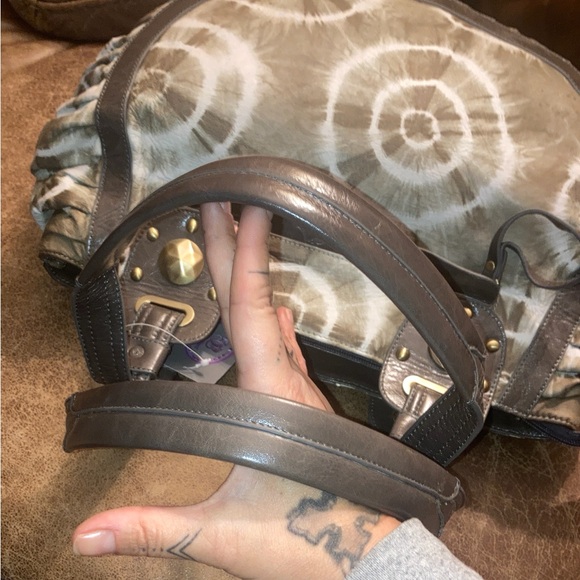 Sharif Brown and tan calf Leather shoulder Bag NWT… - Picture 9 of 12